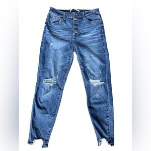 Distressed Blue Jeans- Celebrity Pink
Size 13